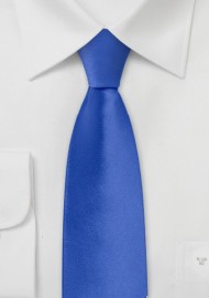 Skinny Necktie in Bright Azure Blue
