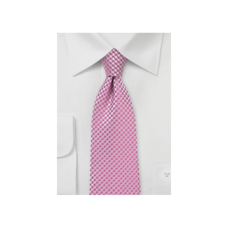 XL Size Tie in Bubblegum Pink