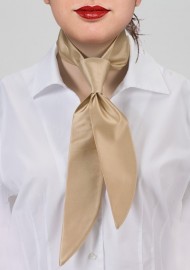 Womens Necktie in Golden Champagne