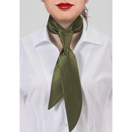Olive Green Women's Necktie