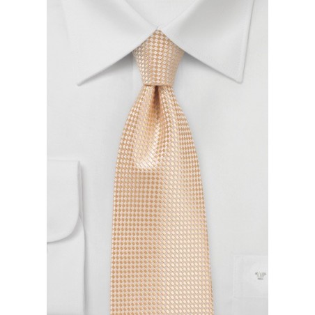 Extra Long Necktie in Peach Cobbler