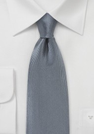 Smoke Gray Silk Necktie