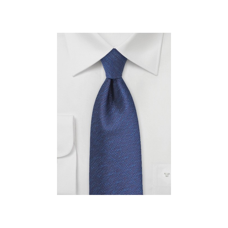 Herringbone Tie in Royal Blue