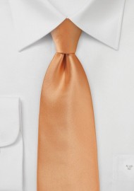 Solid Apricot Tie in Kids Length