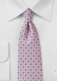 Floral Tie in Pink, Lavender, and Cream
