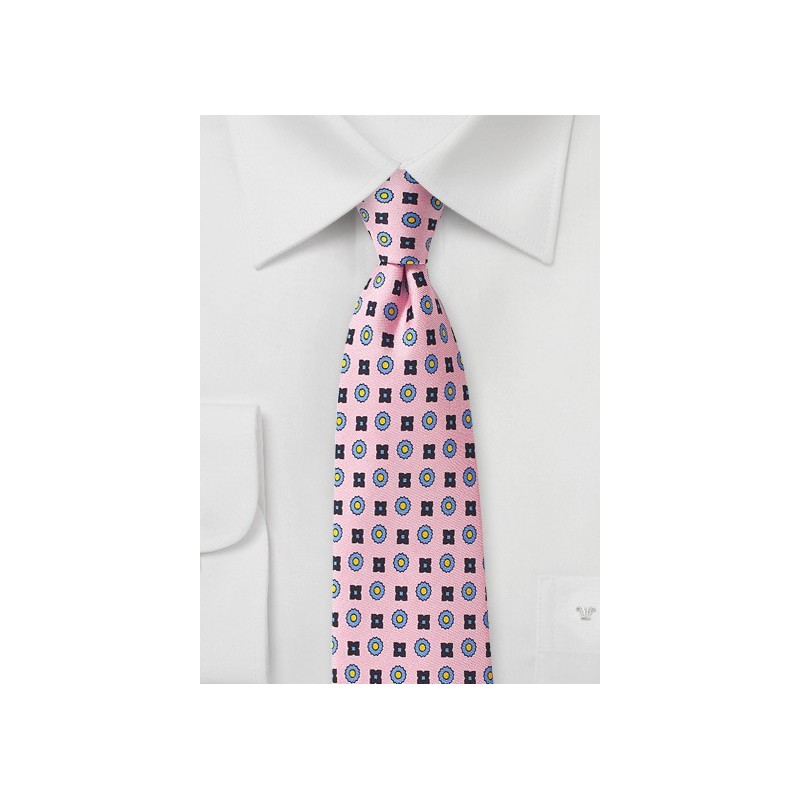 Pink Foulard Silk Tie