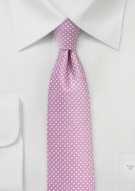 Orchid Pin Dot Tie