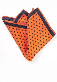 Bright Orange Polka Dot Pocket Square