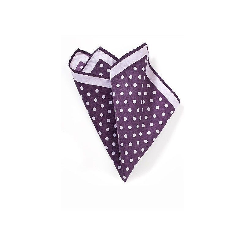 Purple and Lavender Polka Dot Pocket Square