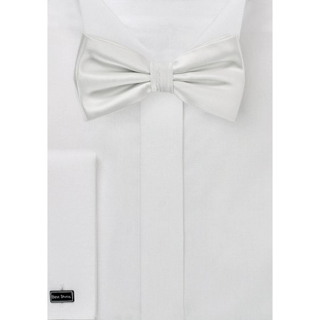 Solid Ivory Colored Bow Tie