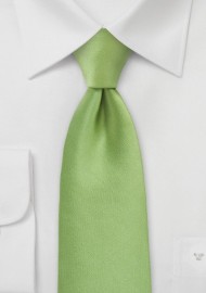 Satin Finish Kids Tie in Lime Green