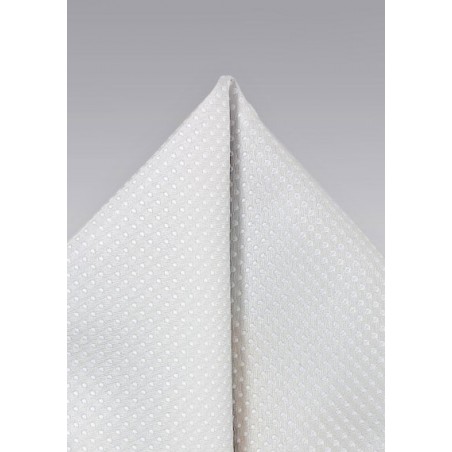 Ivory Pocket Square with Dots