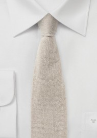 Cashmere Knit Tie in Beige