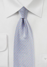 Pink and Blue Micro Check Tie