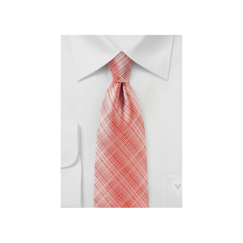 Textured Tie in Strawberry Red