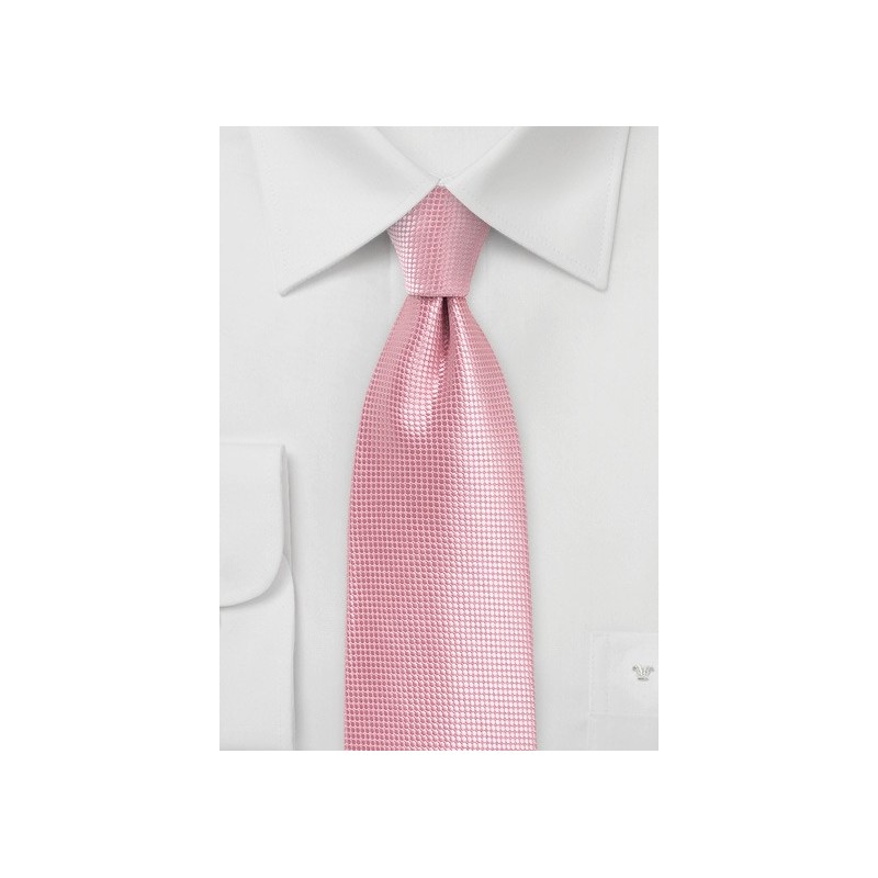 Flamingo Pink Tie in XL Length