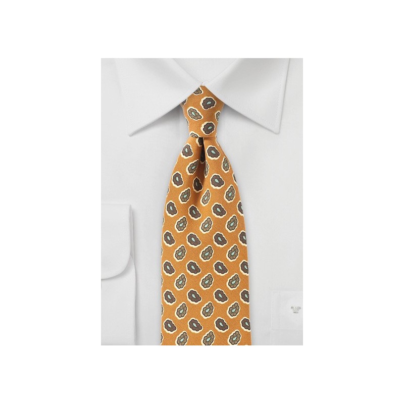 Curry Colored Vintage Paisley Tie