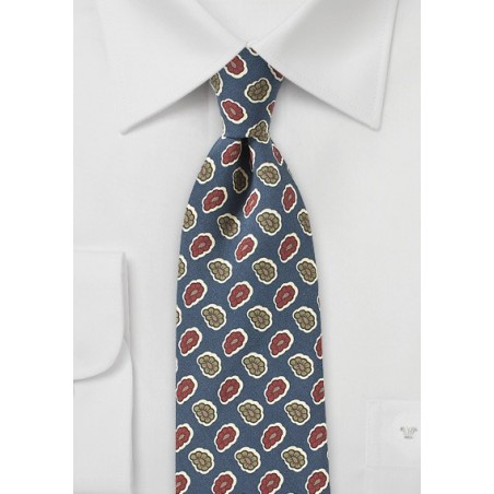 Vintage Teal Pop-Art Paisley Tie