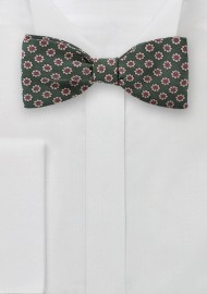 Floral Bow Tie in Olive