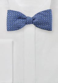 Geo Check Bow Tie in Blue