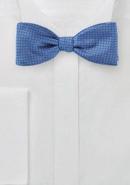 Trendy Checkered Bow Tie in Ink Blue
