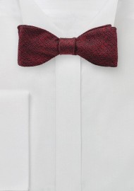 Textured Silk Bow Tie in Burgundy