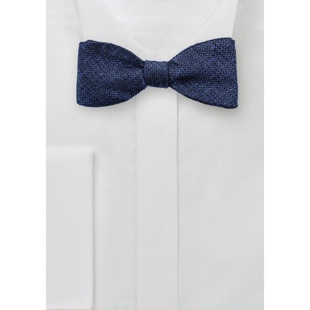Textured Bow Tie in Midnight Navy