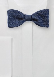Silk Bow Tie in Metallic Blue