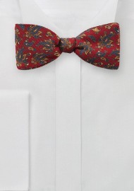 Classic Paisley Bow Tie in Wool