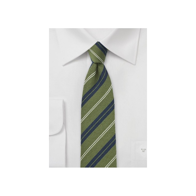 Cedar Green Skinny Wool Tie