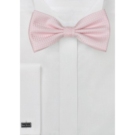 Textured Pink Mens Bow Tie