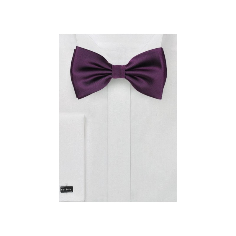 Solid Bow Tie in Berry
