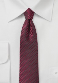 Cherry Red Skinny Tie