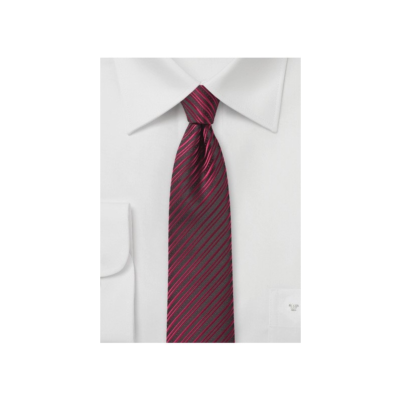 Cherry Red Skinny Tie