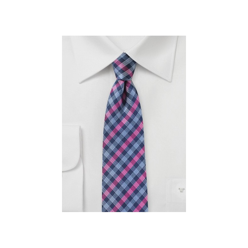 Multicolored Gingham Check Tie