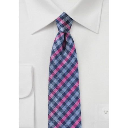 Multicolored Gingham Check Tie