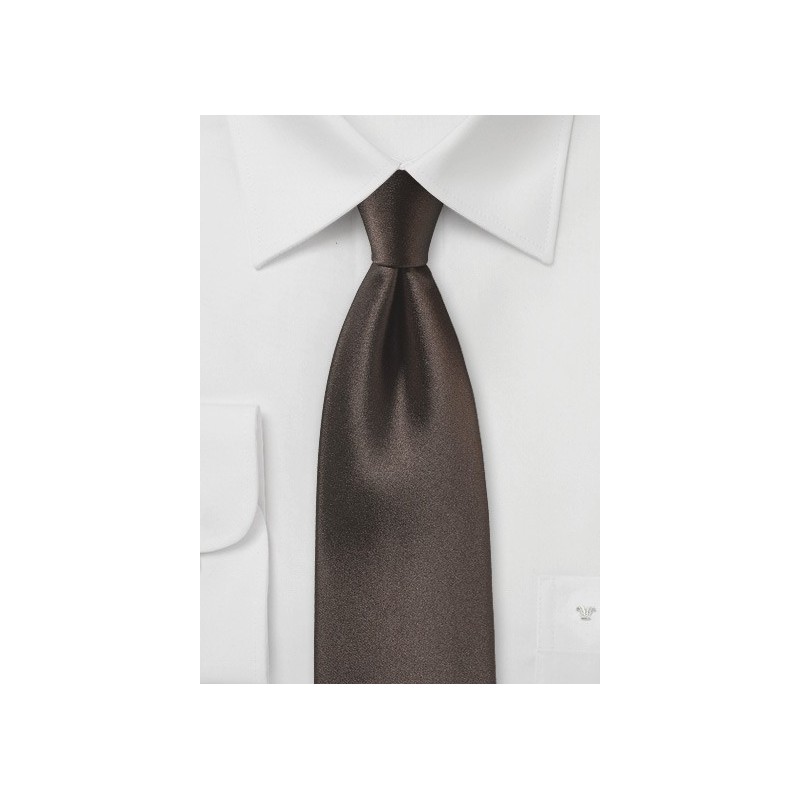 Dark Chocolate Solid Silk Tie
