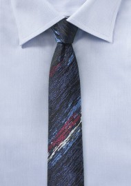 Super Skinny Designer Tie in Charcoal