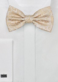 Champaign Wedding Paisley Bow Tie