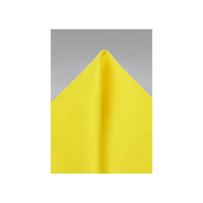 Canary Yellow Mens Pocket Square