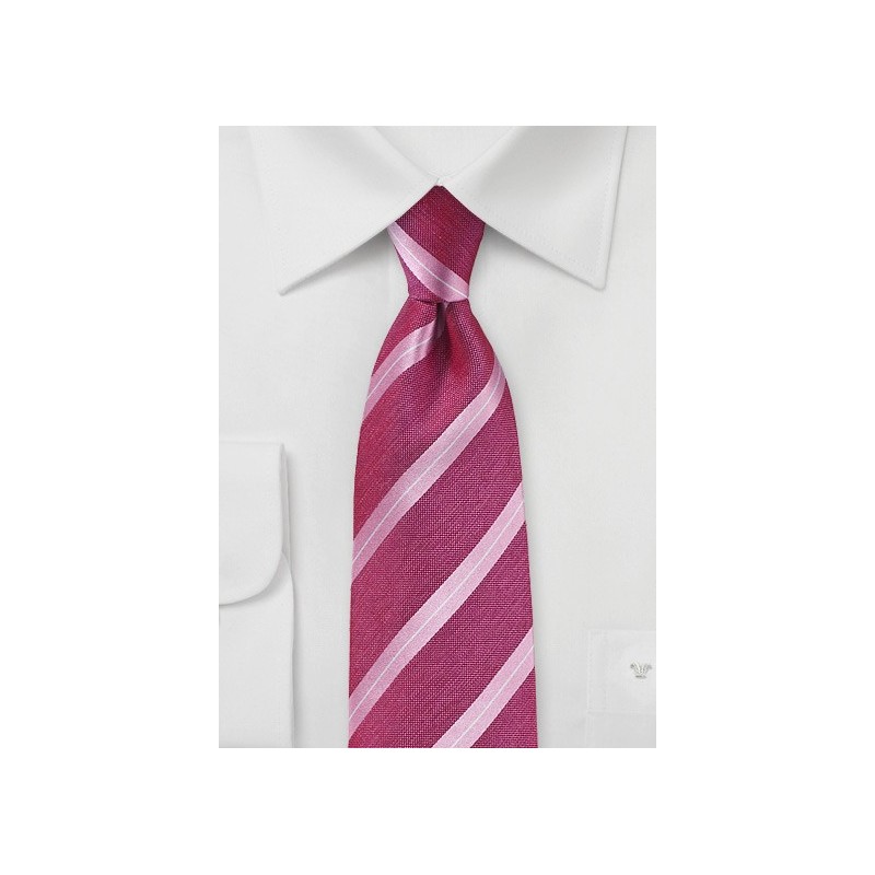 Flamingo Pink Designer Silk Tie