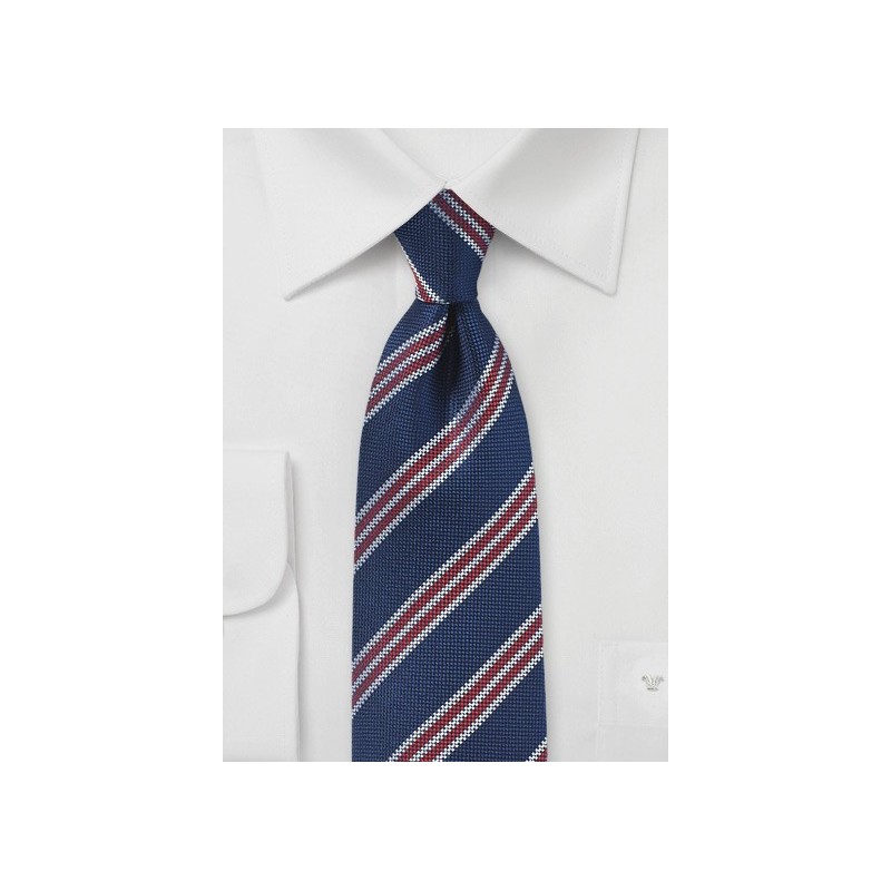 Coarse Weave British Striped Tie