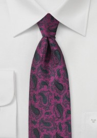 Paisley Tie in Boysenberry Pink