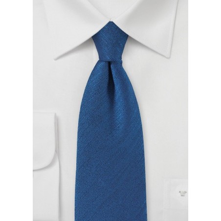 Vintage Textured Tie in Nautical Blue