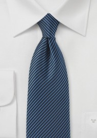 Whaled Striped Tie in Blue