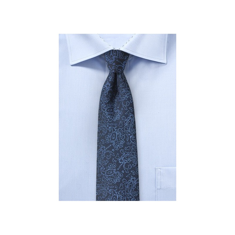 Designer Paisley Tie in Blue