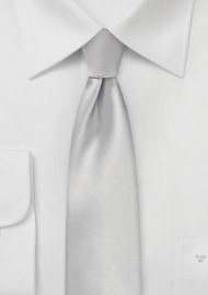 Light Platinum Silver Skinny Tie