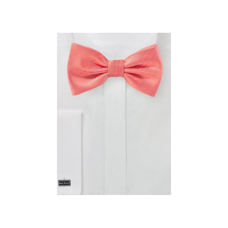 Summer Bow Tie in Neon Coral