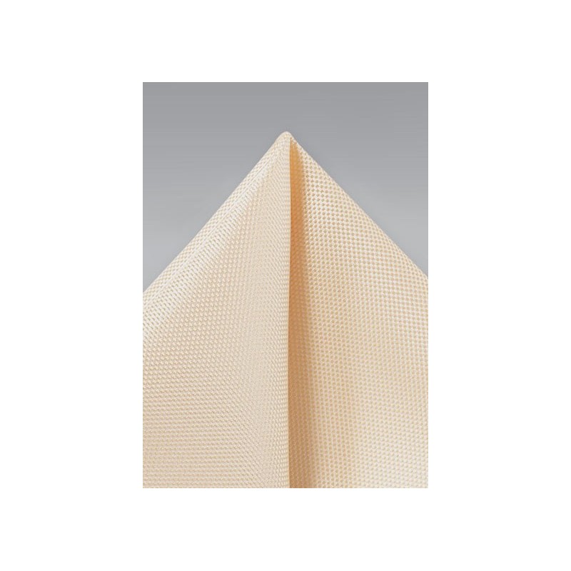 Textured Pocket Square in Light Peach