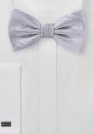 Matte Texture Bow Tie in Silver